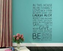 In This House Quotes Wall Decal Family Vinyl Art Stickers